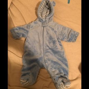 Fleece baby snowsuit